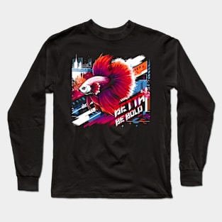 Streat Betta Urban Fighting Fish Long Sleeve T-Shirt